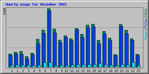Hourly usage for December 2021