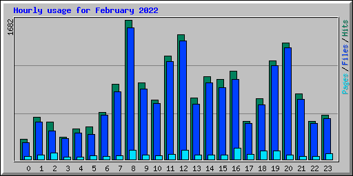 Hourly usage for February 2022